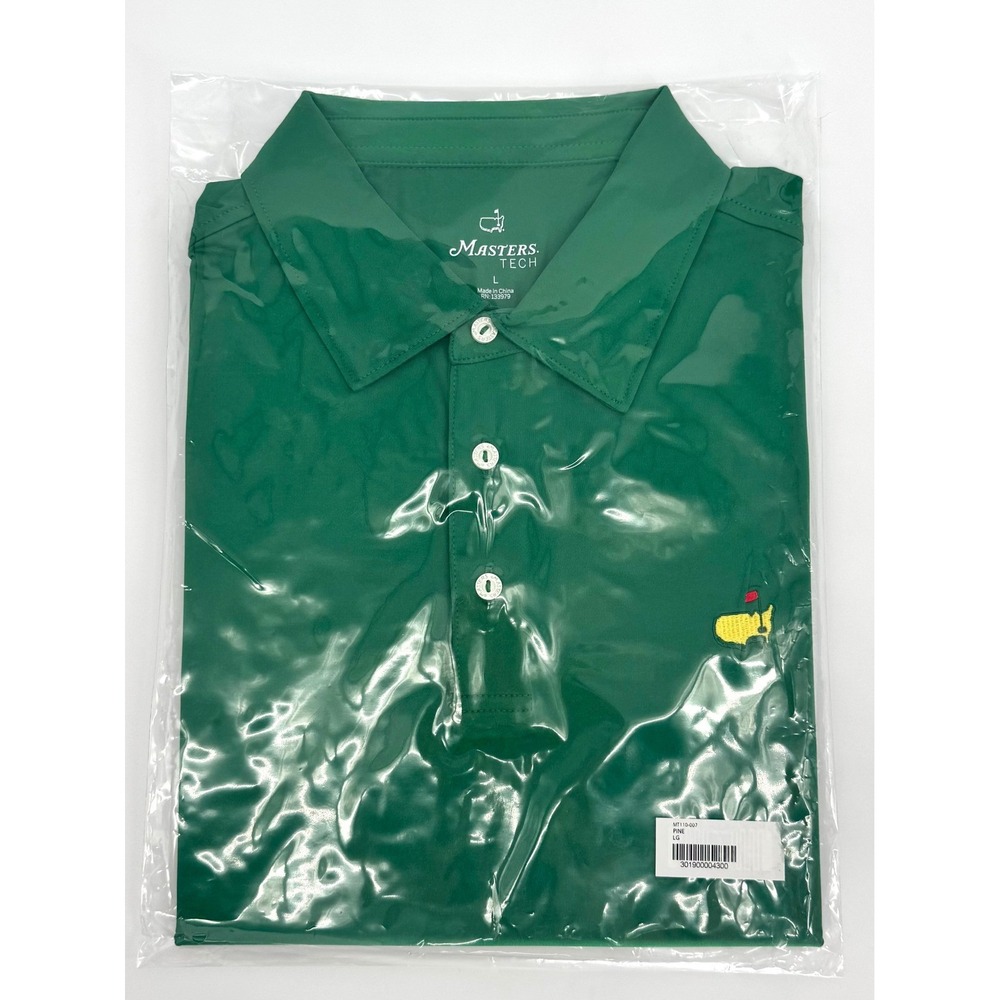 Masters Tech Men's Golf Polo Large New Sealed Tournament Workforce Issue